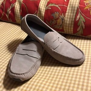 Cole Haan Gray Suede Penny Loafers Mocs